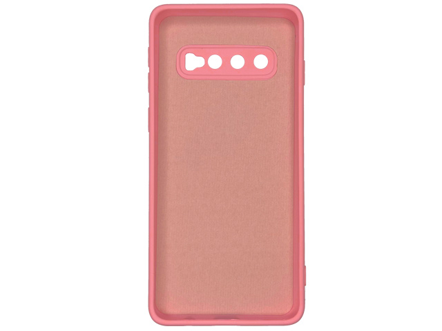 Чехол Yotrix LiquidSilicone Pro для Samsung Galaxy S10 plus (розовый, гелевый)