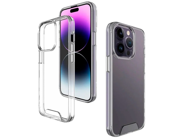 Чехол Space Military Standart case для Apple iPhone 14 pro max (прозрачный, композитный)