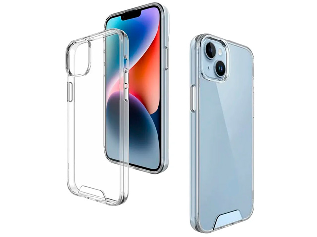 Чехол Space Military Standart case для Apple iPhone 14 (прозрачный, композитный)