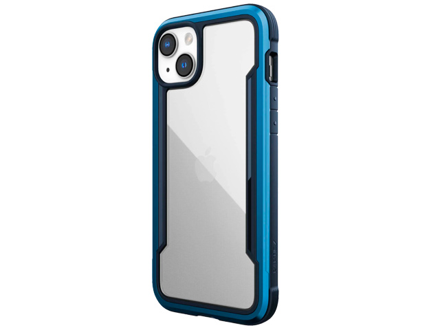 Чехол Raptic Defense Shield для Apple iPhone 14 (синий, маталлический)