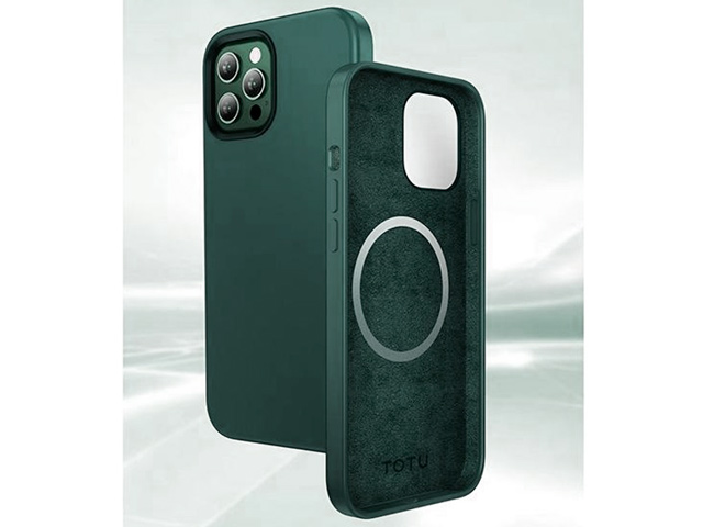 Чехол Totu Brilliant Series для Apple iPhone 12/12 pro (темно-зеленый, гелевый, MagSafe)