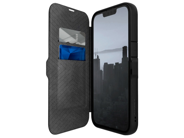 Чехол Raptic Urban Folio для Apple iPhone 14 plus (черный, кожаный)