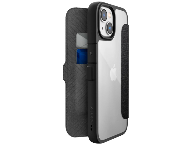 Чехол Raptic Urban Folio для Apple iPhone 14 (черный, кожаный)