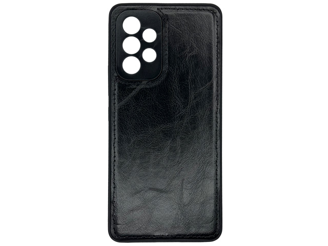 Чехол Yotrix SnapCase для Samsung Galaxy A53 (черный, экокожа)