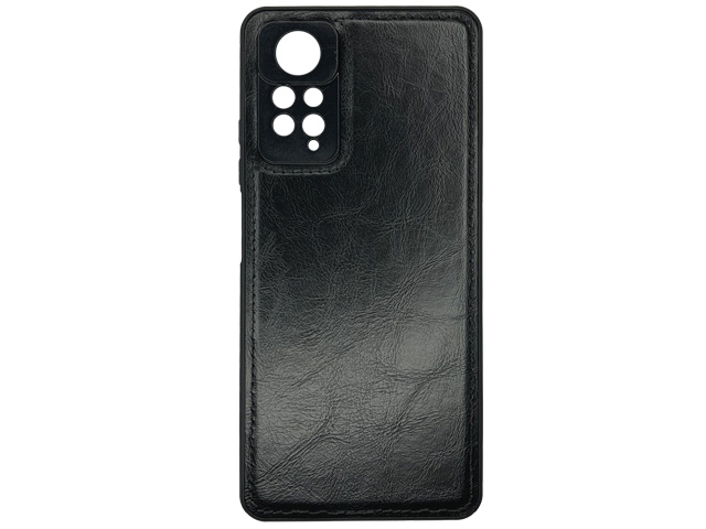 Чехол Yotrix SnapCase для Xiaomi Redmi Note 11/11S (черный, экокожа)