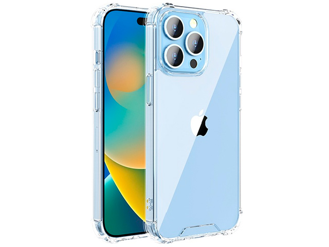 Чехол SeeDoo Defense Clear для Apple iPhone 14 pro (прозрачный, гелевый/пластиковый)