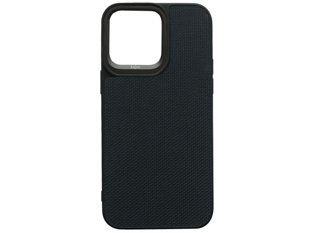 Чехол Kajsa Preppie Collection Dark Series для Apple iPhone 14 plus (Black Nylon, гелевый)