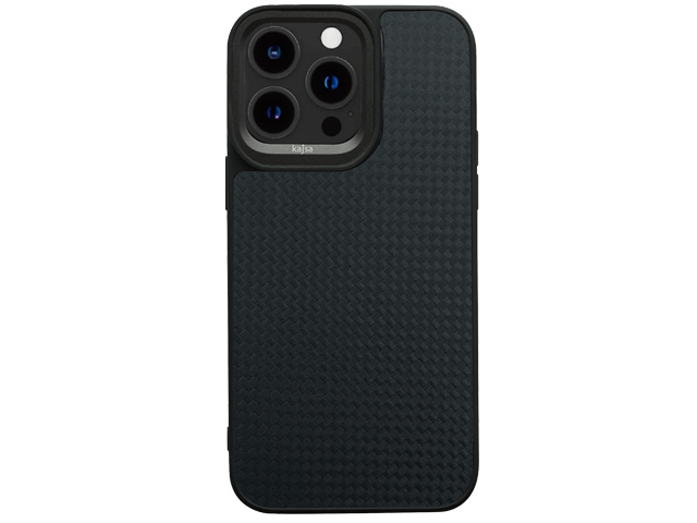 Чехол Kajsa Preppie Collection Dark Series для Apple iPhone 14 pro max (Black Carbon, гелевый)