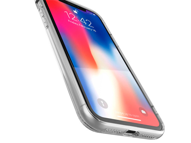 Чехол X-doria Glass Plus для Apple iPhone XS max (прозрачный, гелевый/стеклянный)