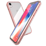 Чехол X-doria Glass Plus для Apple iPhone XR (розовый, гелевый/стеклянный)