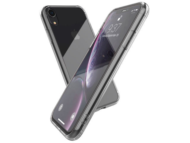 Чехол X-doria Glass Plus для Apple iPhone XR (прозрачный, гелевый/стеклянный)