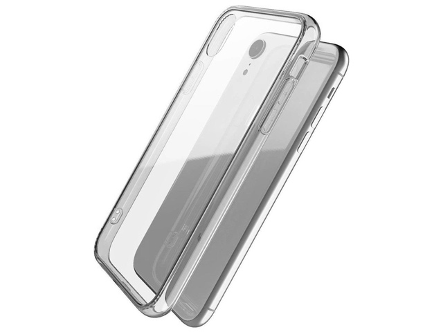 Чехол X-doria Glass Plus для Apple iPhone XR (прозрачный, гелевый/стеклянный)