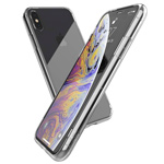 Чехол X-doria Glass Plus для Apple iPhone XS (прозрачный, гелевый/стеклянный)