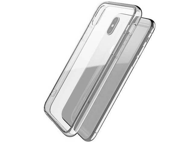 Чехол X-doria Glass Plus для Apple iPhone XS (прозрачный, гелевый/стеклянный)