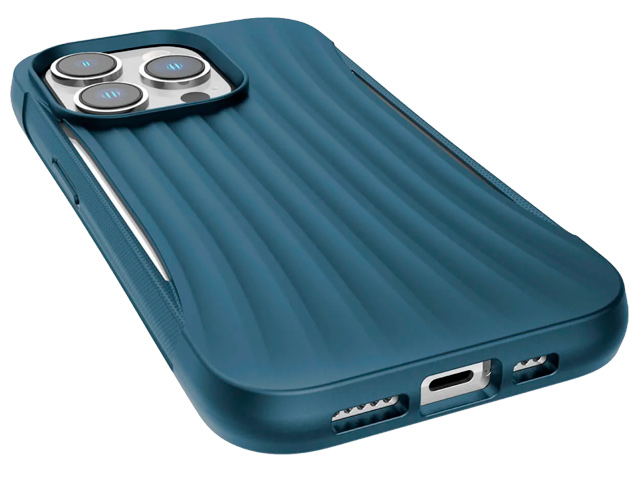 Чехол Raptic Clutch case для Apple iPhone 14 pro max (синий, пластиковый/гелевый)