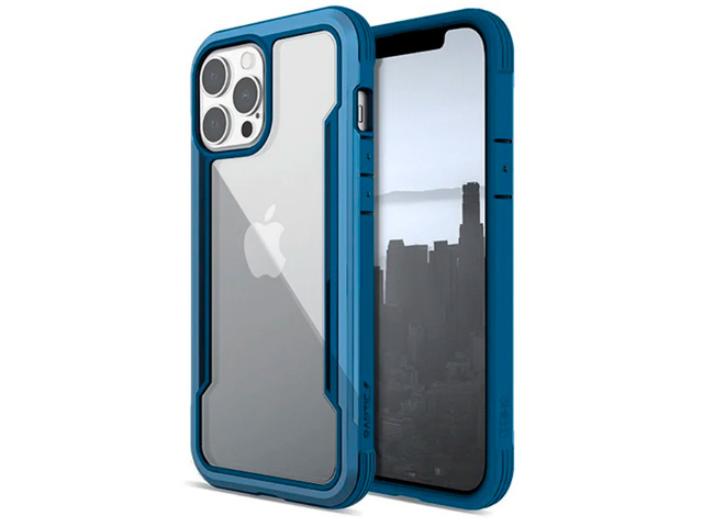 Чехол Raptic Defense Shield Pro для Apple iPhone 13 pro (синий, маталлический)