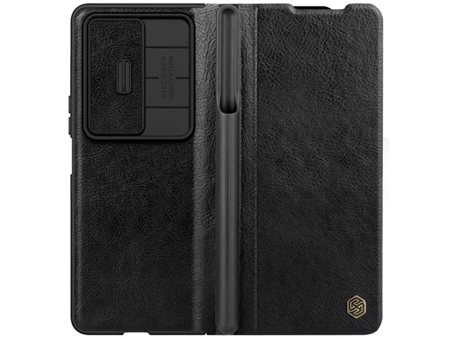 Чехол Nillkin Qin pro leather case для Samsung Galaxy Z Fold 4 (черный, кожаный)
