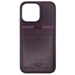 Чехол HDD Luxury Card Slot Case для Apple iPhone 14 pro (фиолетовый, кожаный)