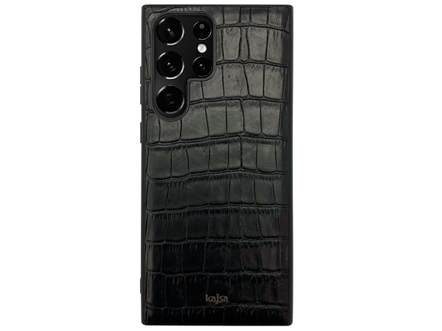 Чехол Kajsa Neo Croco Series для Samsung Galaxy S23 ultra (черный, кожаный)