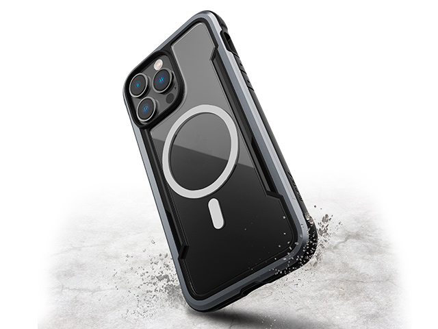 Чехол Raptic Defense Shield для Apple iPhone 14 pro max (черный, маталлический, MagSafe)