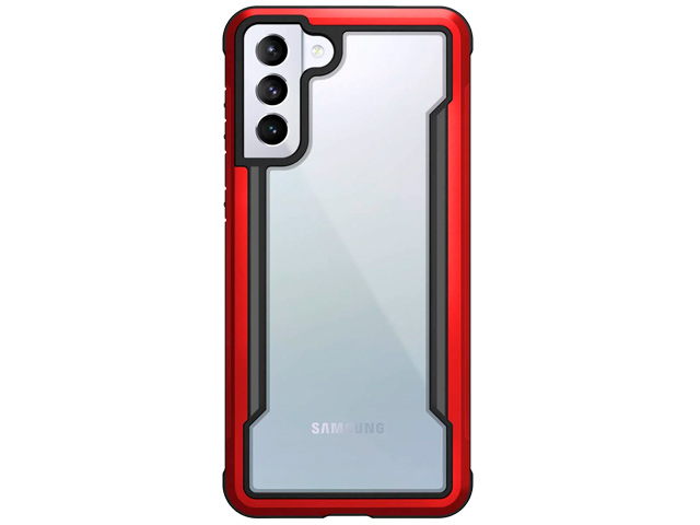 Чехол Raptic Defense Shield для Samsung Galaxy S21 (красный, маталлический)