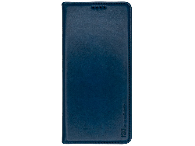 Чехол HDD Wallet Phone case для Samsung Galaxy S22 (темно-синий, кожаный)