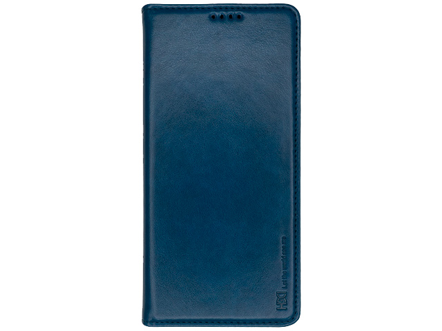 Чехол HDD Wallet Phone case для Samsung Galaxy S22 ultra (темно-синий, кожаный)