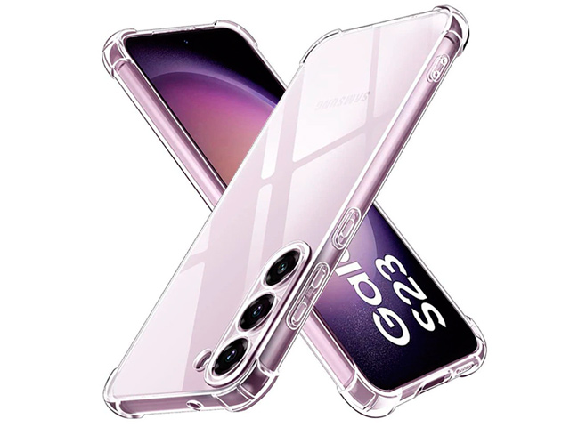 Чехол SeeDoo Defense Clear для Samsung Galaxy S23 (прозрачный, гелевый/пластиковый)