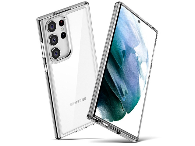 Чехол Space Military Standart case для Samsung Galaxy S23 ultra (прозрачный, композитный)