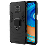 Чехол Yotrix Defender Ring для Xiaomi Redmi Note 9S/9 pro (черный, пластиковый)