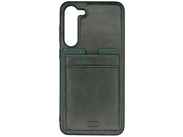 Чехол HDD Luxury Card Slot Case для Samsung Galaxy S23 plus (темно-зеленый, кожаный)