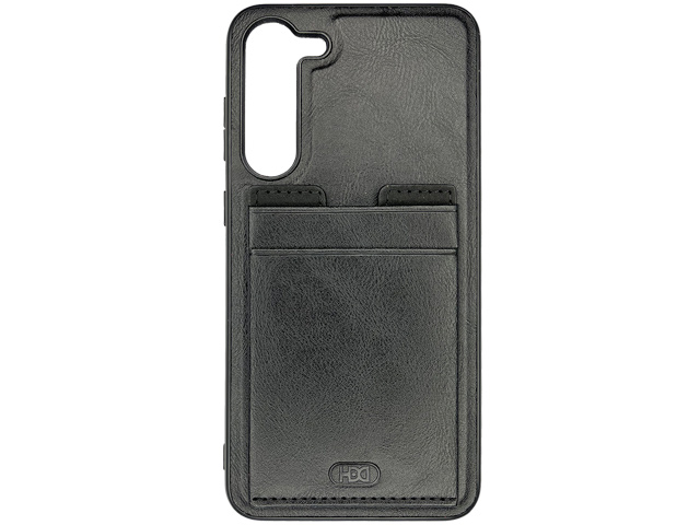 Чехол HDD Luxury Card Slot Case для Samsung Galaxy S23 plus (черный, кожаный)