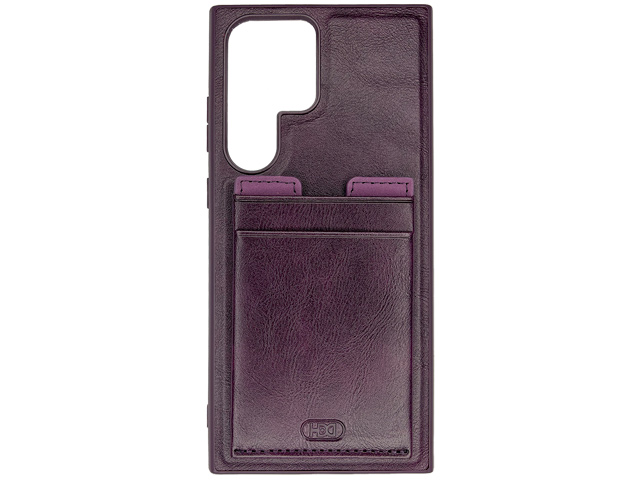 Чехол HDD Luxury Card Slot Case для Samsung Galaxy S23 ultra (фиолетовый, кожаный)