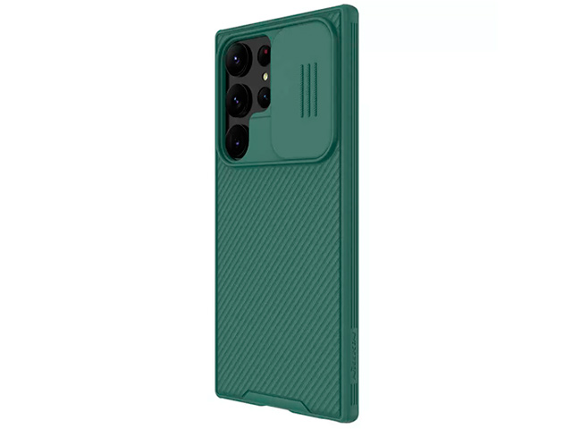Чехол Nillkin CamShield Pro для Samsung Galaxy S23 ultra (темно-зеленый, композитный)