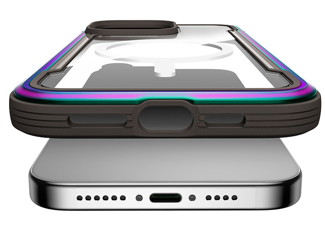 Чехол Raptic Defense Shield для Apple iPhone 15 pro max (хамелеон, маталлический, MagSafe)