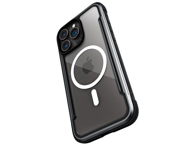 Чехол Raptic Defense Shield для Apple iPhone 15 pro max (черный, маталлический, MagSafe)