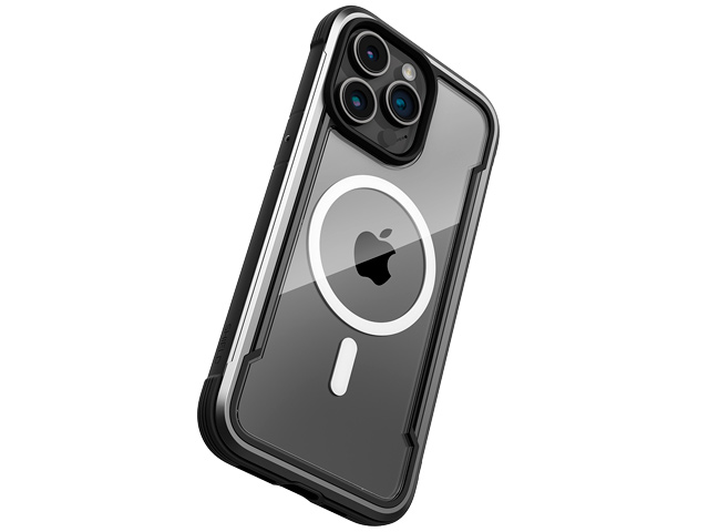 Чехол Raptic Defense Shield для Apple iPhone 15 pro (черный, маталлический, MagSafe)