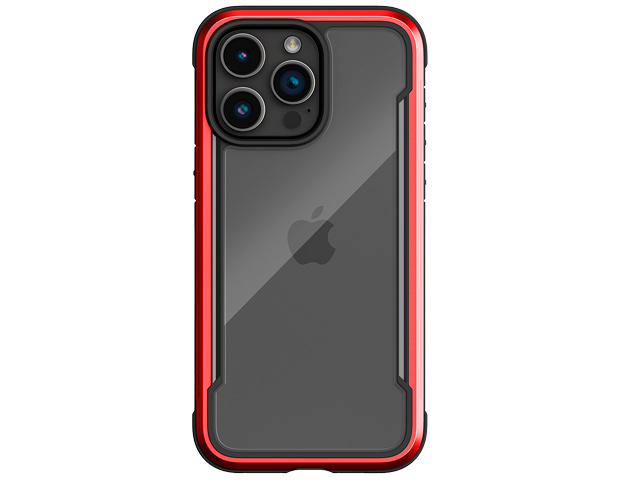 Чехол Raptic Defense Shield для Apple iPhone 15 pro max (красный, маталлический)