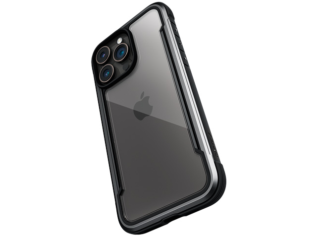 Чехол Raptic Defense Shield для Apple iPhone 15 pro max (черный, маталлический)