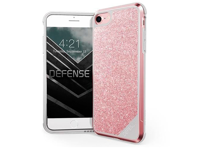 Чехол X-doria Defense Lux для Apple iPhone 8 (Crystal Pink, маталлический)