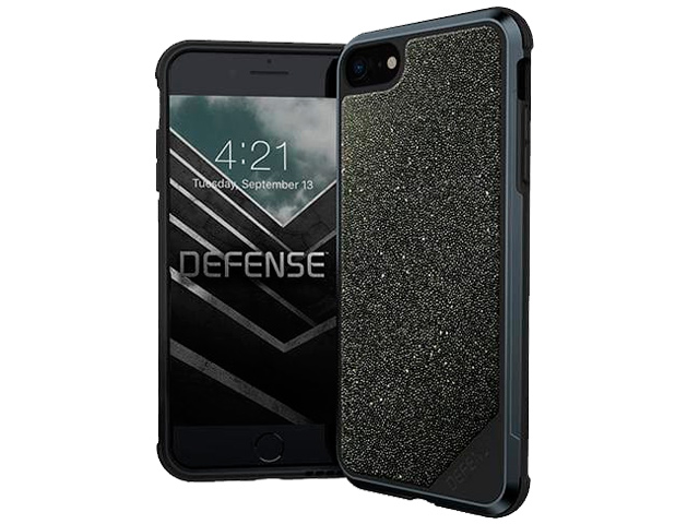 Чехол X-doria Defense Lux для Apple iPhone 8 (Crystal Black, маталлический)