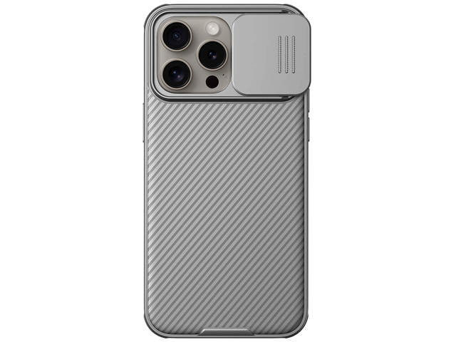 Чехол Nillkin CamShield Pro для Apple iPhone 15 pro (серый, композитный)