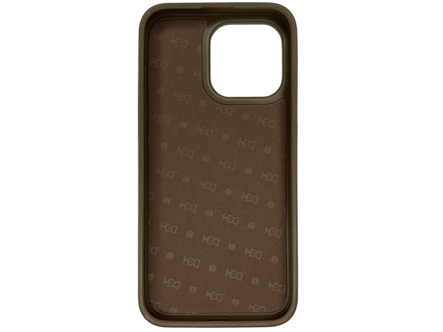 Чехол HDD Stylish Case для Apple iPhone 15 (темно-коричневый, кожаный)