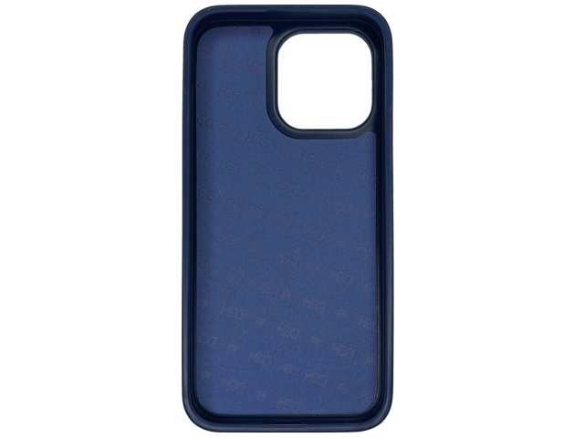 Чехол HDD Stylish Case для Apple iPhone 15 (темно-синий, кожаный)