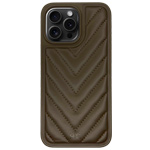Чехол HDD Stylish Case для Apple iPhone 15 pro max (темно-коричневый, кожаный)