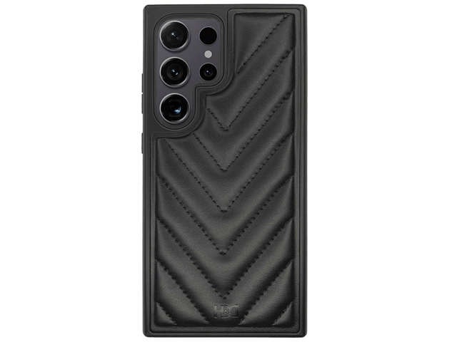 Чехол HDD Stylish Case для Samsung Galaxy S24 ultra (черный, кожаный)