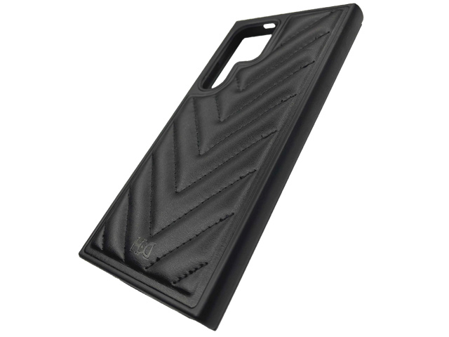 Чехол HDD Stylish Case для Samsung Galaxy S24 ultra (черный, кожаный)