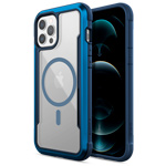 Чехол Raptic Defense Shield для Apple iPhone 12 pro max (синий, маталлический, MagSafe)
