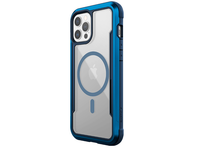 Чехол Raptic Defense Shield для Apple iPhone 12 pro max (синий, маталлический, MagSafe)