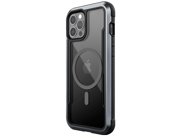 Чехол Raptic Defense Shield для Apple iPhone 12 pro max (черный, маталлический, MagSafe)